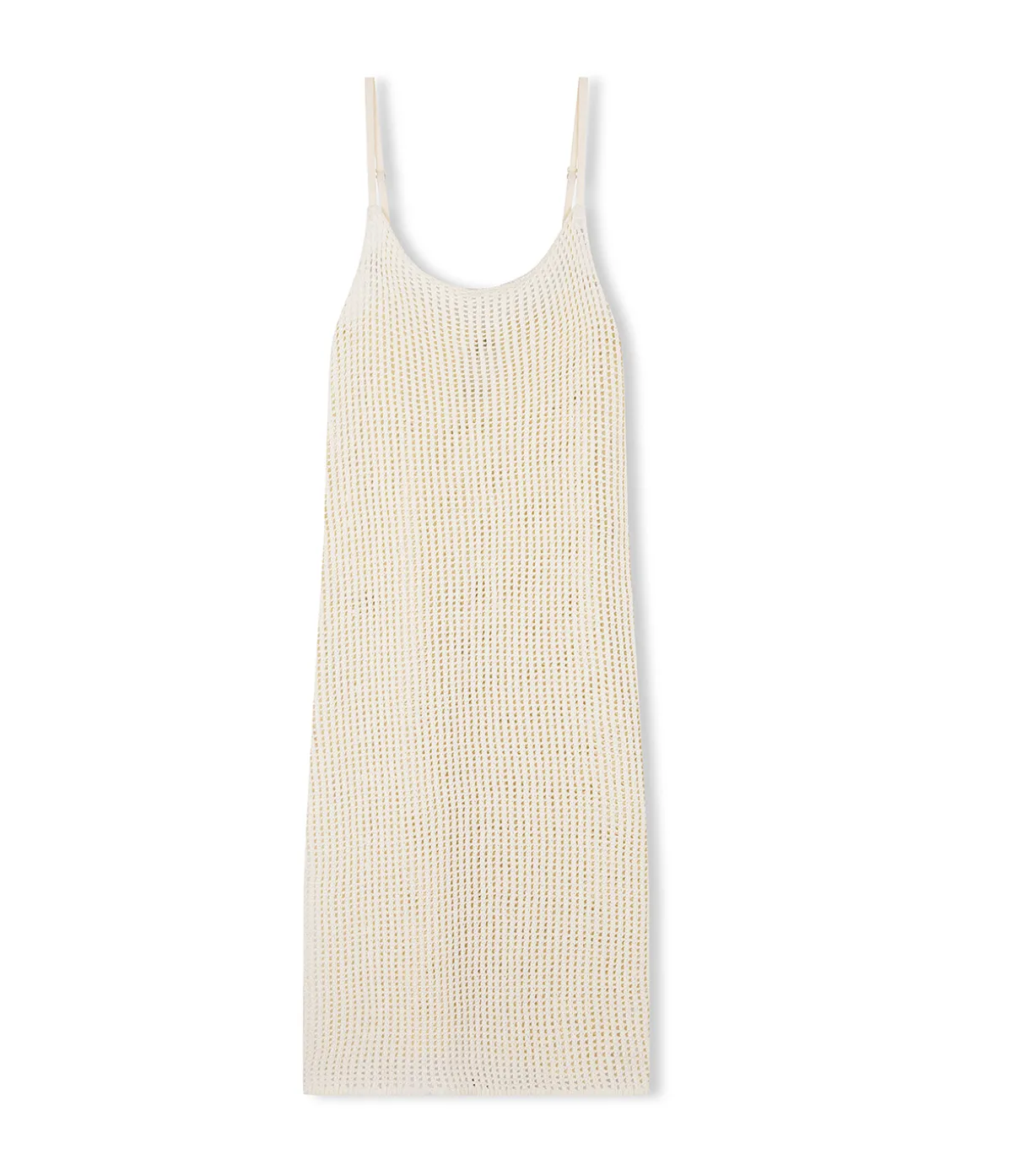 Crochet Scoop Neck Dress In Milk