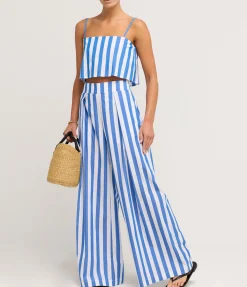 Darcy Palazzo Pant In Aegean Stripe