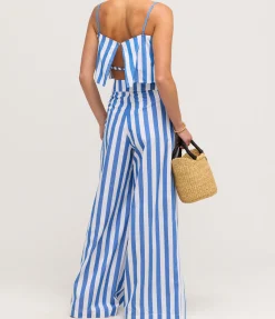 Darcy Palazzo Pant In Aegean Stripe