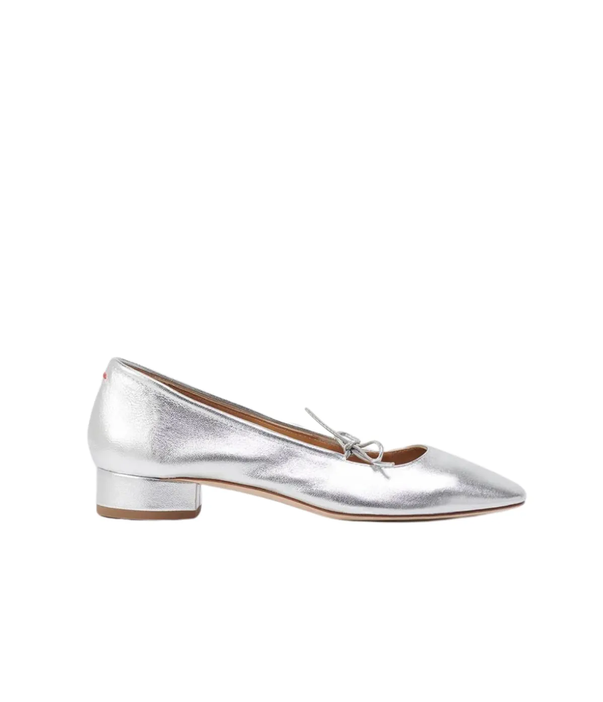 Darya Leather Ballet Pump In Silver