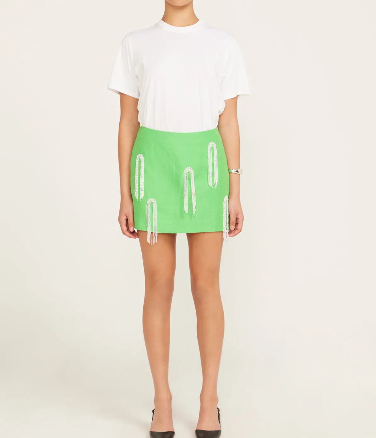 Dazzle Mini Skirt In Green