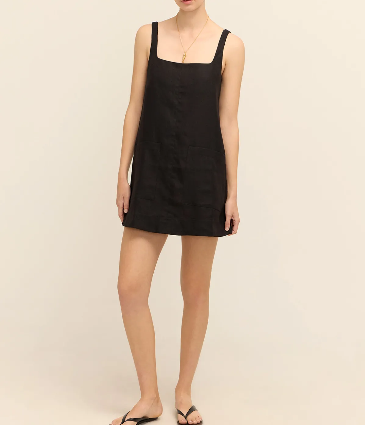Delphi A-line Mini Dress In Black