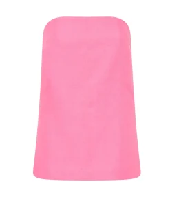 Delphi Organic Linen Strapless Top In Rose