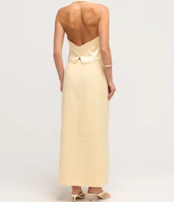 Delphi Split Midi Skirt In Butter