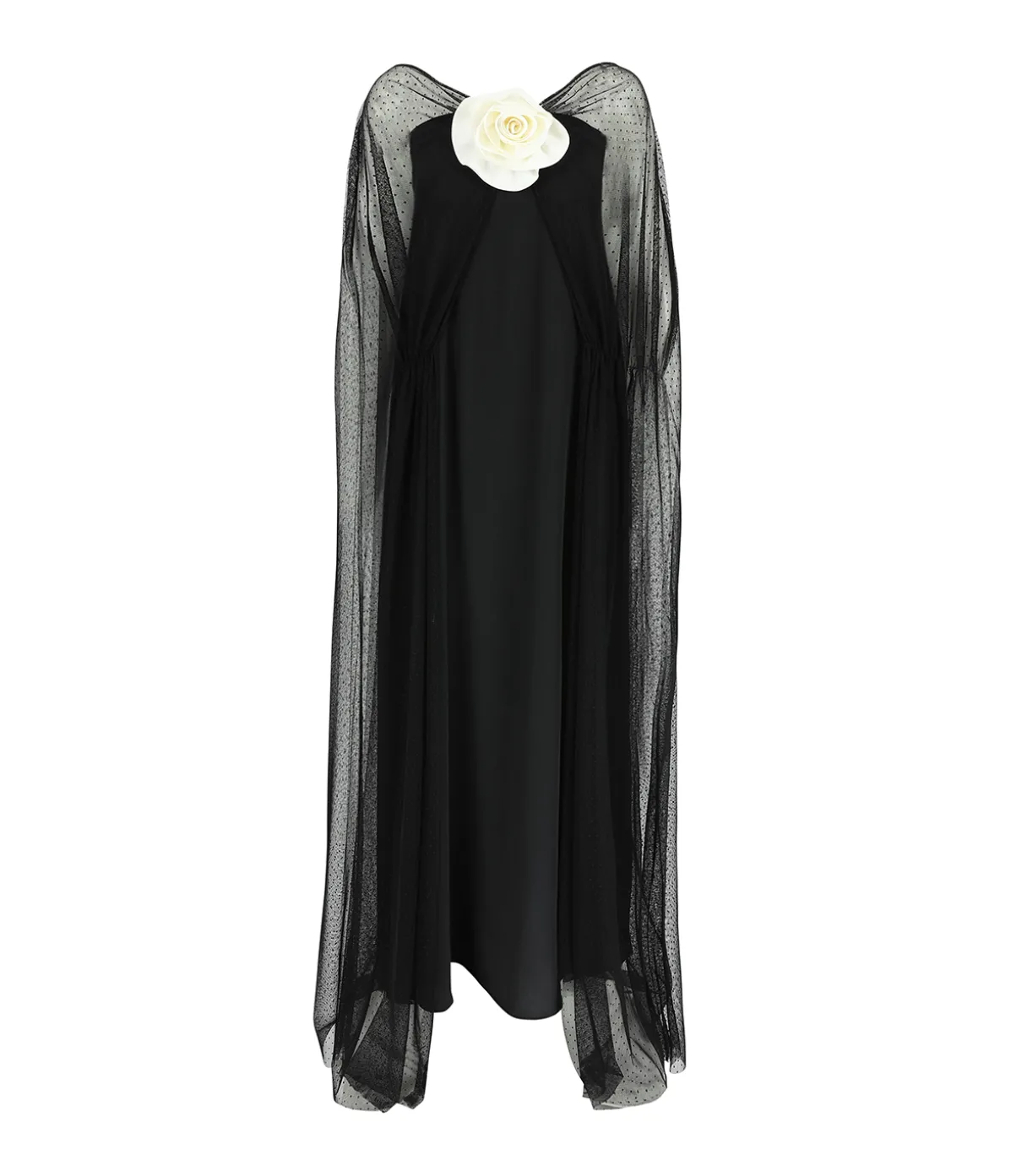 Delphine Sheer Maxi Dress In Black