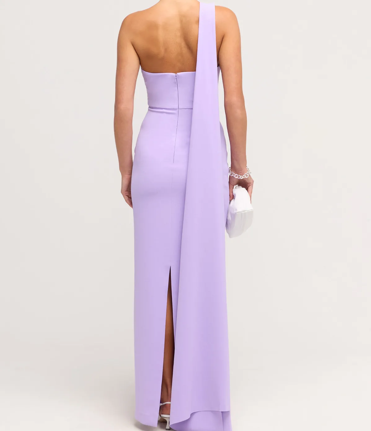 Demi Woven Crepe Dress In Lilac