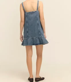 Denim Mini Dress In Tint Wash