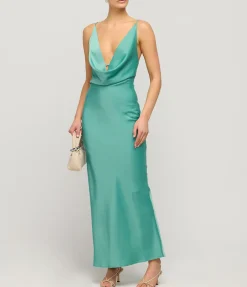 Dianne Slip Dress In Teal