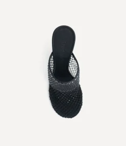 Dolly Mesh Mule In Black
