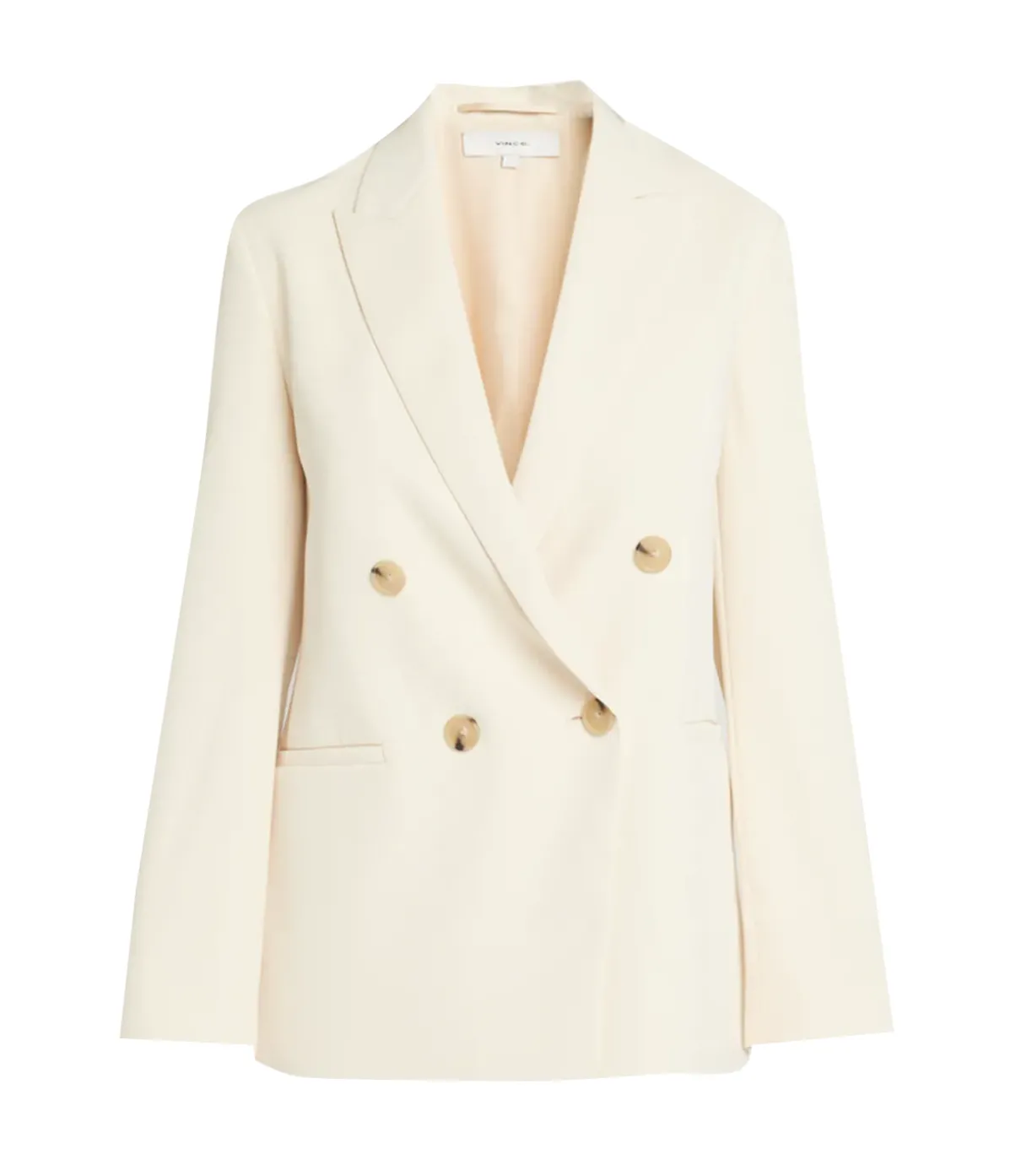 Double Breasted Crepe Blazer In Birch