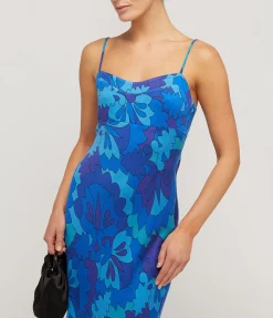 Dulcia Maxi Dress In Looking Glass Blue