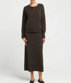 Elin Knitted Skirt In Wood