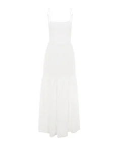 Ellie Linen Maxi Dress In Ivory