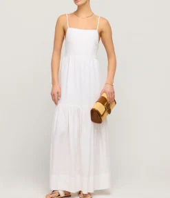 Ellie Linen Maxi Dress In Ivory