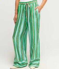 Ellie Tie Waist Pant In Aqua