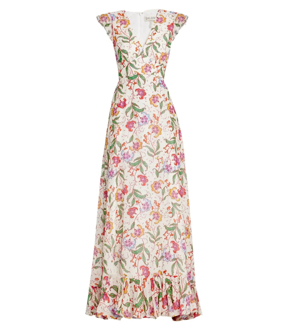 Emma Maxi Dress In Delemare Blanc