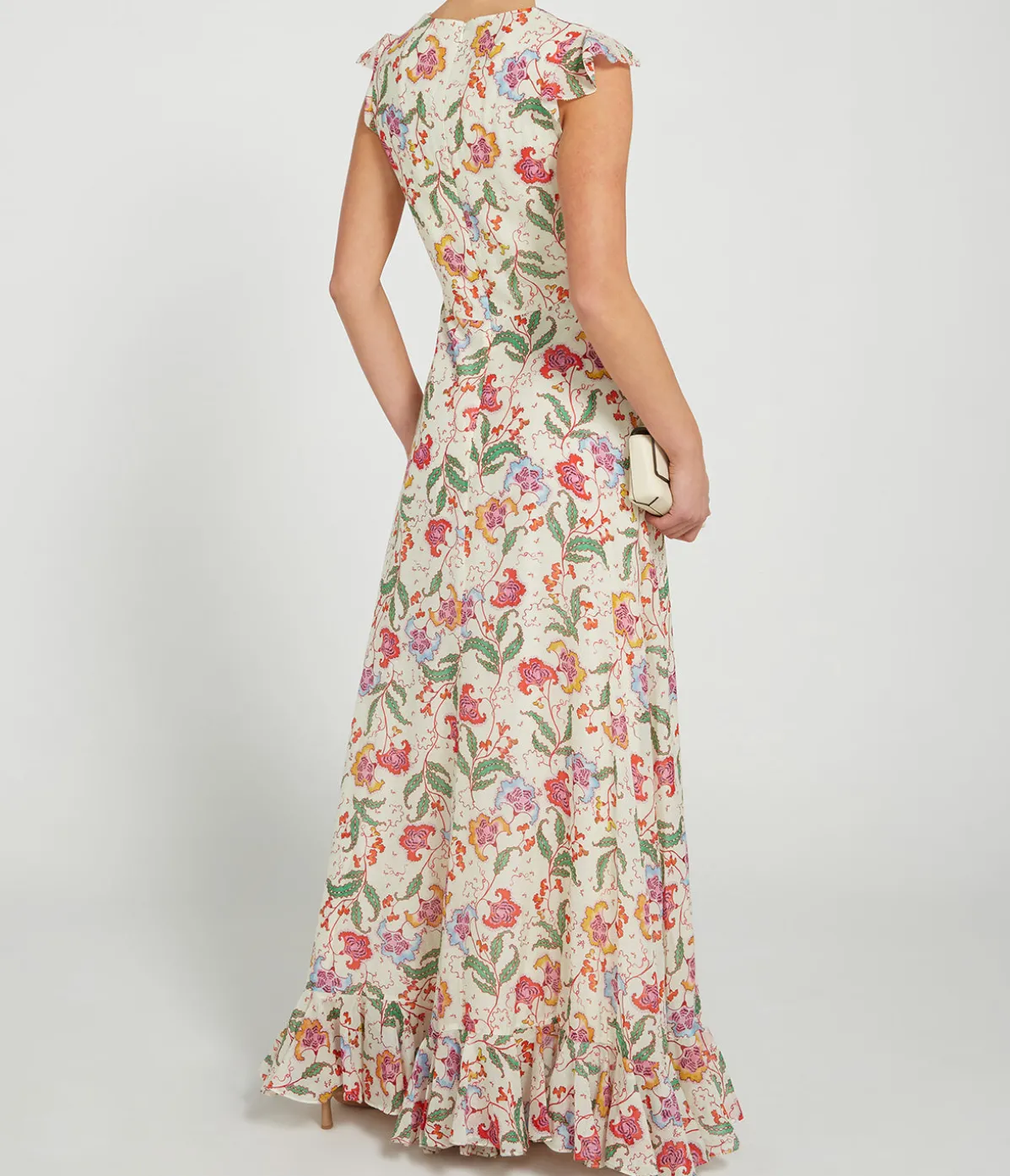Emma Maxi Dress In Delemare Blanc