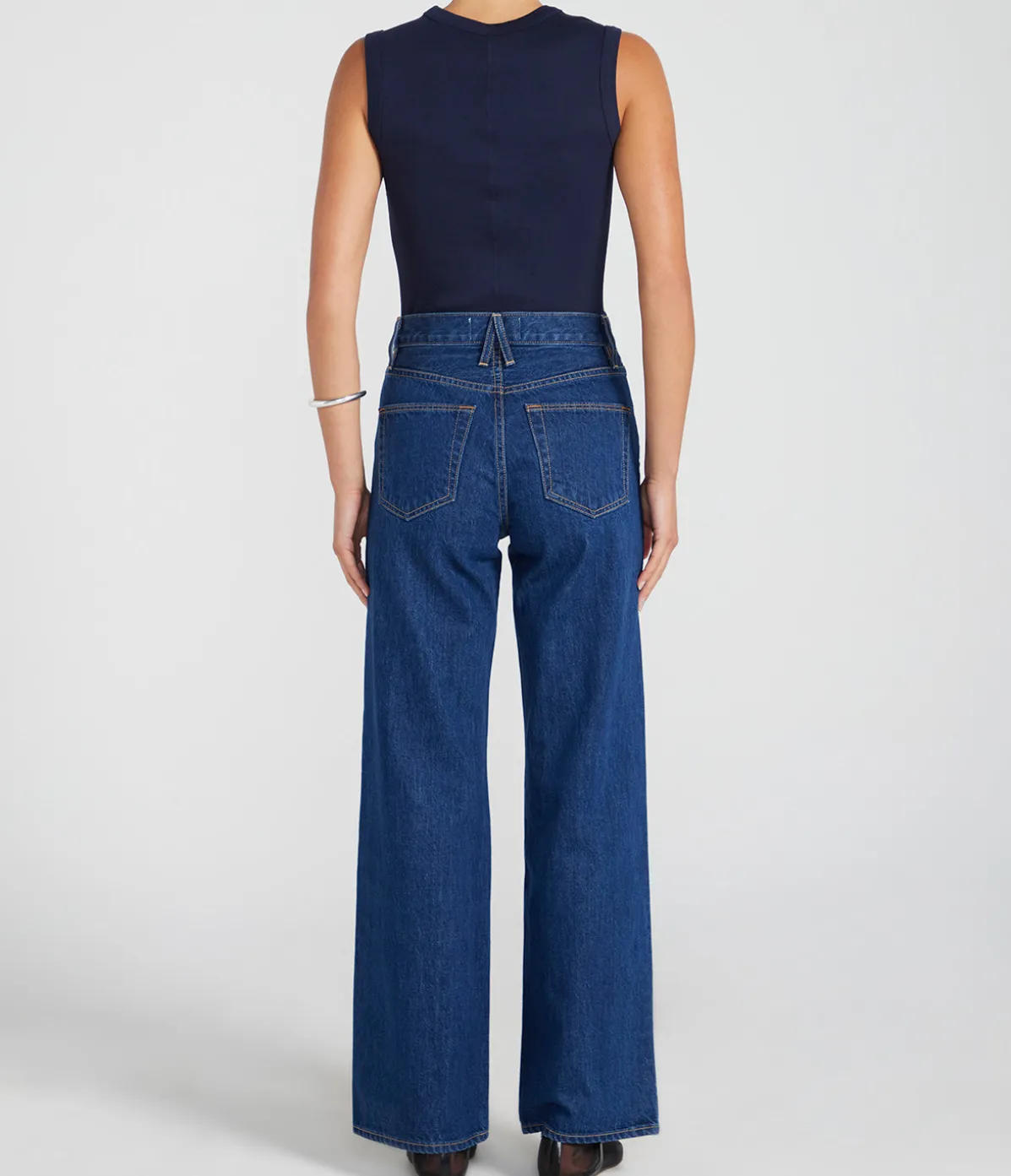Esme High Neck Tank In Navy