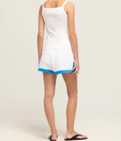 Estate Towelling Short In Bianco Ciano