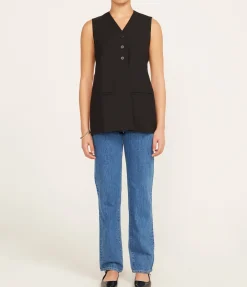 Fiore Vest In Black