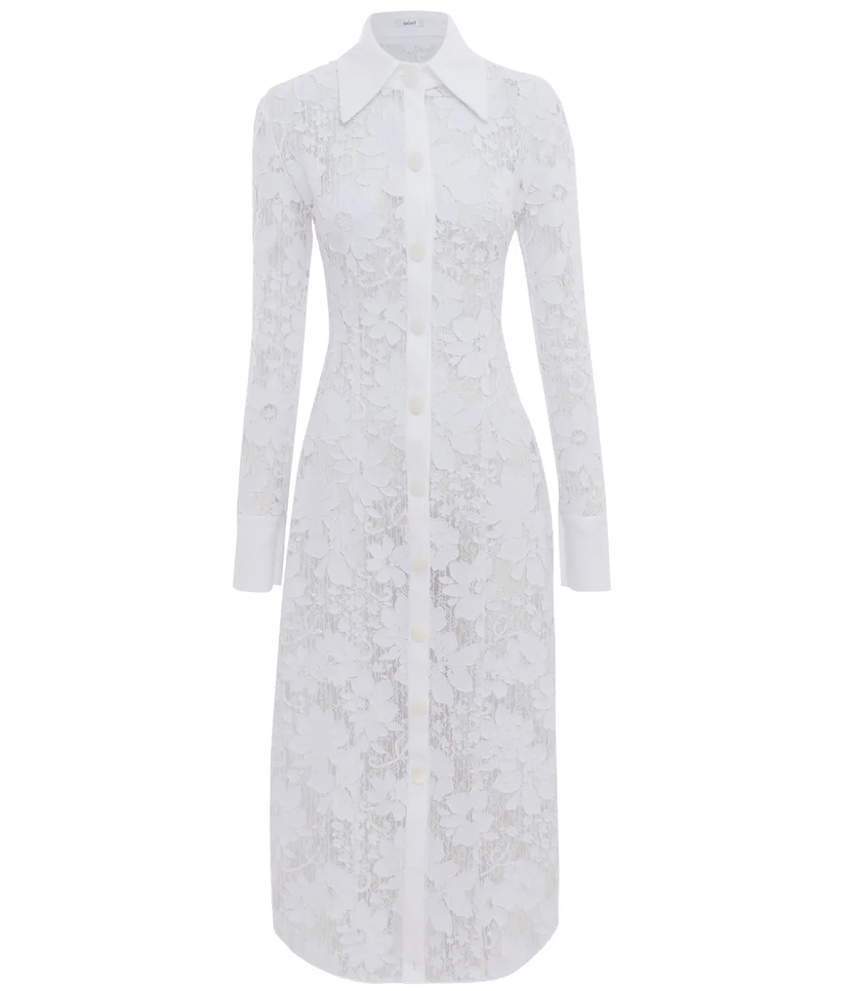 Floral Appliqué Maxi Dress In White