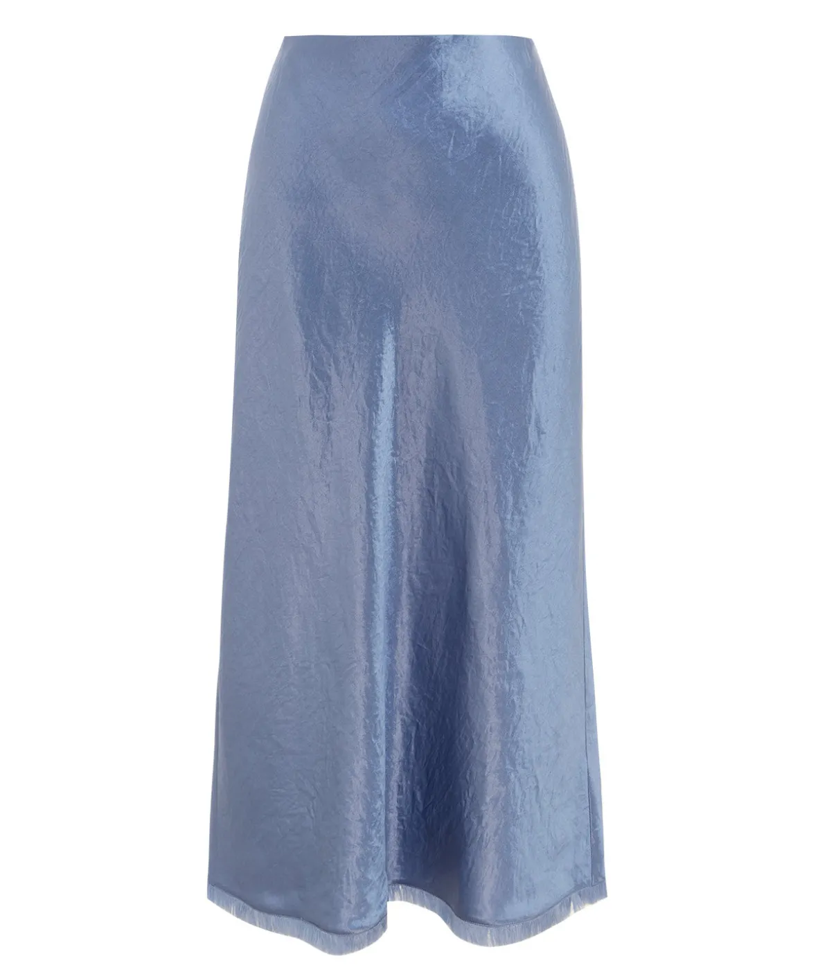 Fray Edge Bias Skirt In Azure Gem