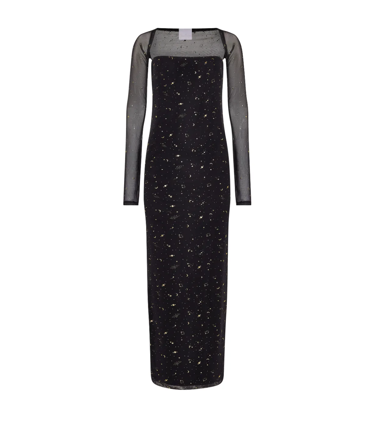 Galaxy Dress And Shrug In Black And Gold