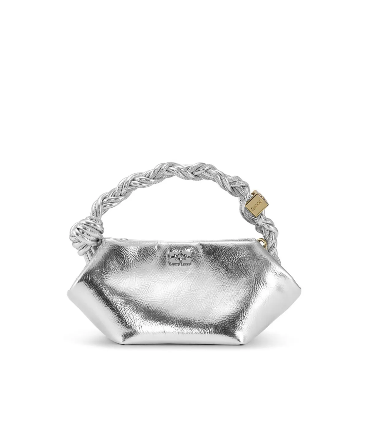 Ganni Mini Bou Bag In Silver