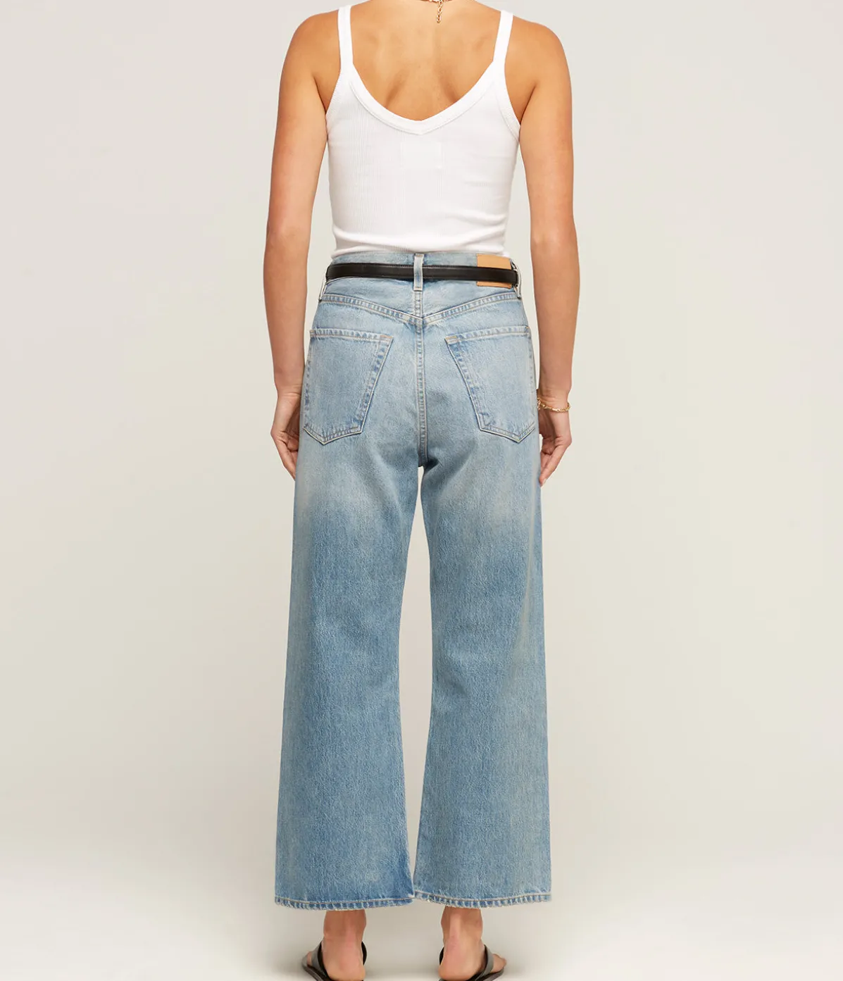 Gaucho Wide Leg Denim In Sodapop