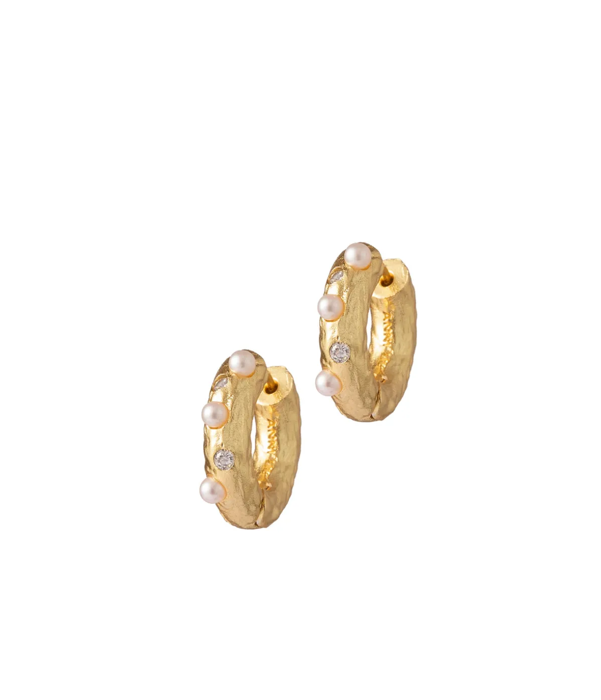 Gem In A Hoop Earring In Gold