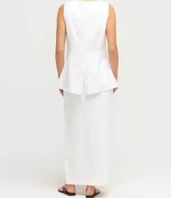 Gigi Asymmetric Gillet In Ivory