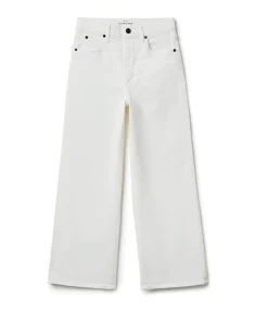 Grace High Rise Wide Leg Crop In White