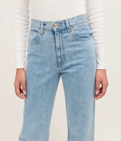 Grace High Rise Wide Leg Jean In Powder Blue