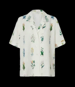 Greenhouse Floral Camp Shirt In Mist