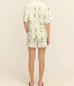 Greenhouse Floral Camp Shirt In Mist