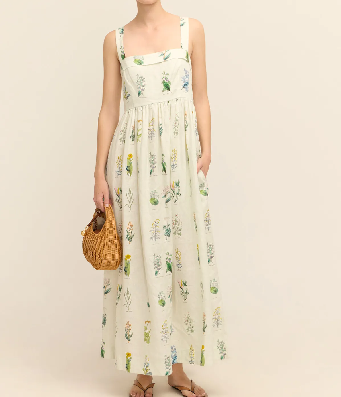 Greenhouse Floral Sundress In Mist