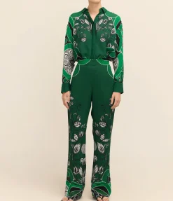 Havana Crepe Trouser In Enchantress Emerald