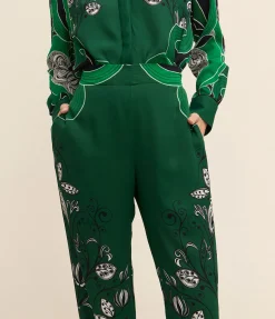 Havana Crepe Trouser In Enchantress Emerald