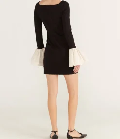 Hawthorne Dress In Black And Ivory