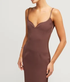 Heart Bodice Dress In Cocoa