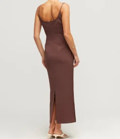 Heart Bodice Dress In Cocoa