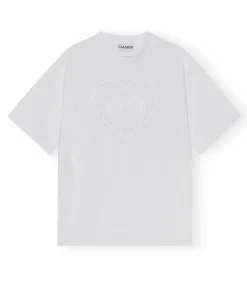 Heavy Cotton Heart T-shirt In Bright White