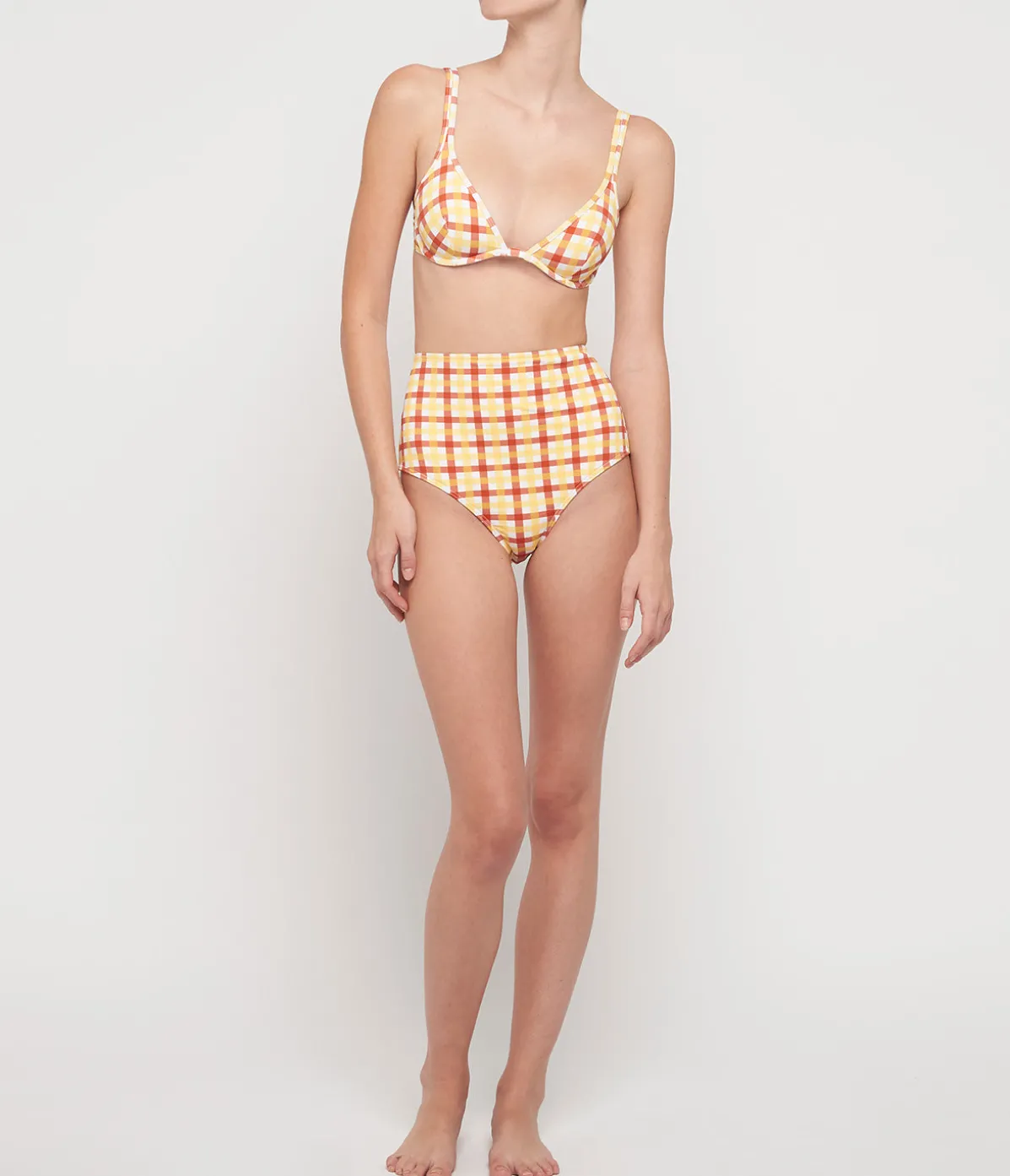High Waisted Pant In Pineapple Gingham
