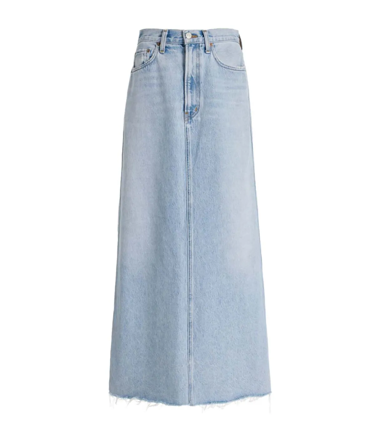 Hilla Long Line Denim Skirt In Practice