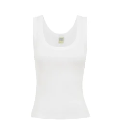 Hillie Scoop Neck Tank In White