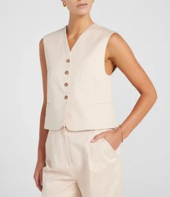 Iba Vest In Cream Rose