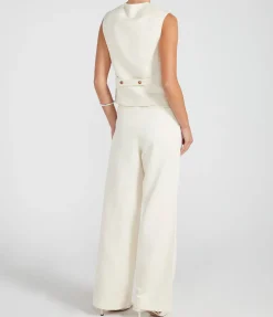 Idai Tailored Pants In Ivory Frost