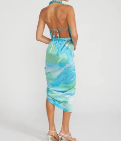 Iluka Sleeveless Dress In Landscape
