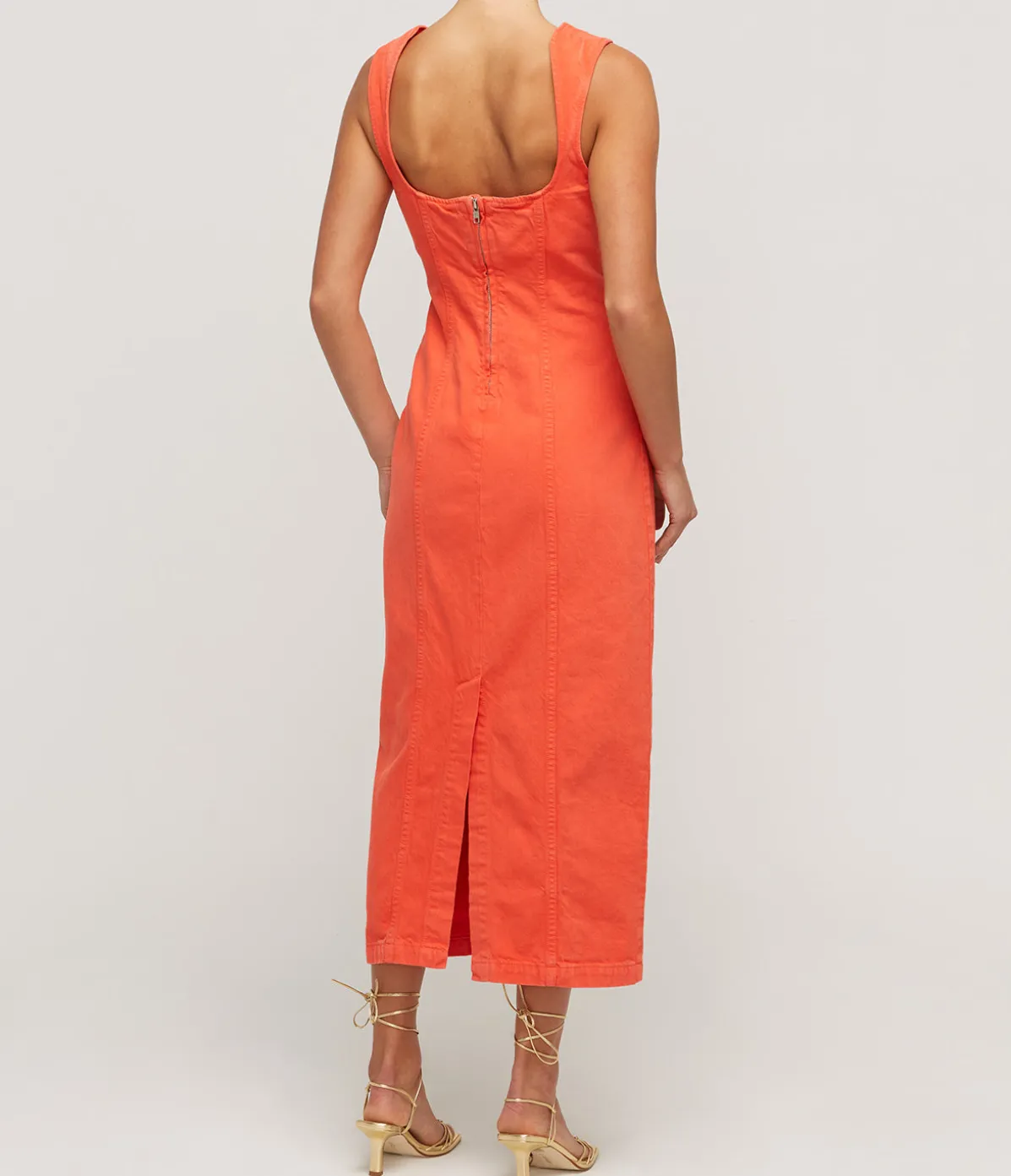 Indya Denim Maxi Dress In Poppy