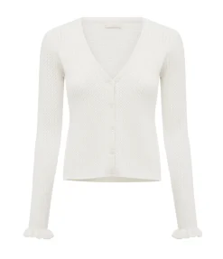 Iris Knitted Cardigan In Bone